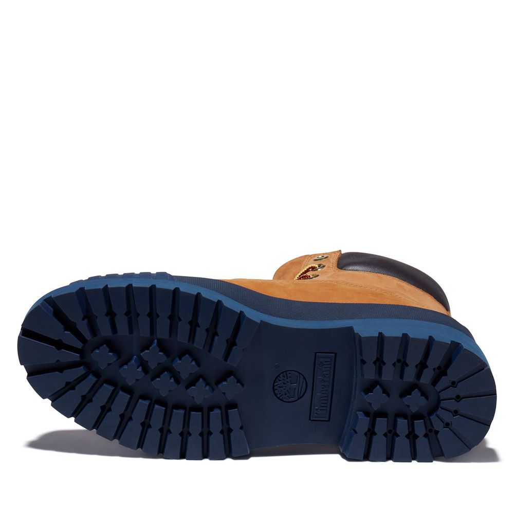 Bototos Timberland Hombre 6-Inch Bee Line X Waterproof Rubber Toe Marrones/Azul Marino - Chile SCG-3